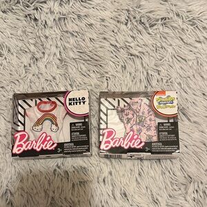 Barbie Hello Kitty & SpongeBob Squarepants Shirt Outfits NIB 2018